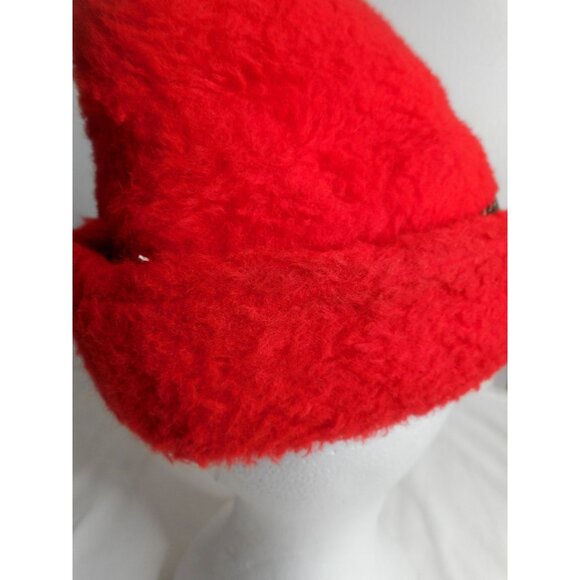 Vintage Bright red Tyrolean / alpine Fedora like style hat w/ ear flaps #2 - Picture 4 of 11